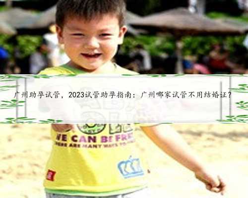 广州助孕试管，2023试管助孕指南：广州哪家试管不用结婚证？